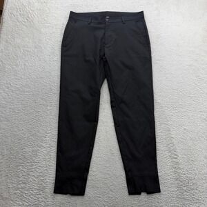 Under 5'10 Mens Kingston Performance Jogger Pants Black 32/26 Ankle Zip Tapered